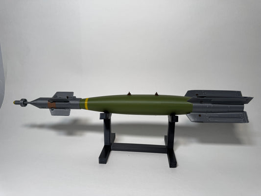GBU-12 1:14 Scale — 12" Highly Detailed 3D-Printed Inert Replica with Y-Stand.