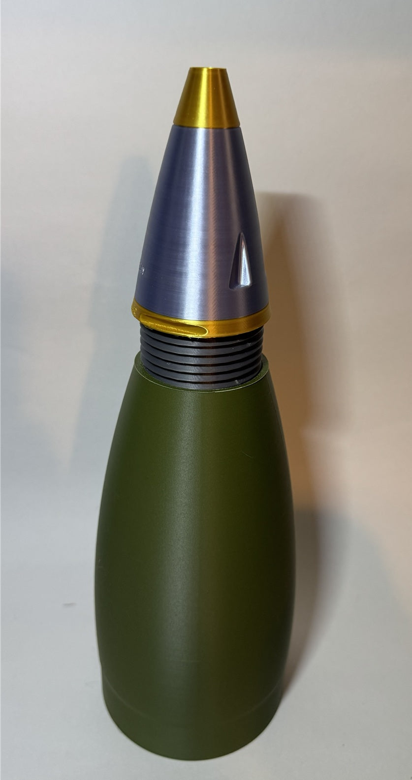 105mm Split-Body Shell — 1:1 Scale Inert Replica (Accurate Exterior / Novelty Internal Cavity)