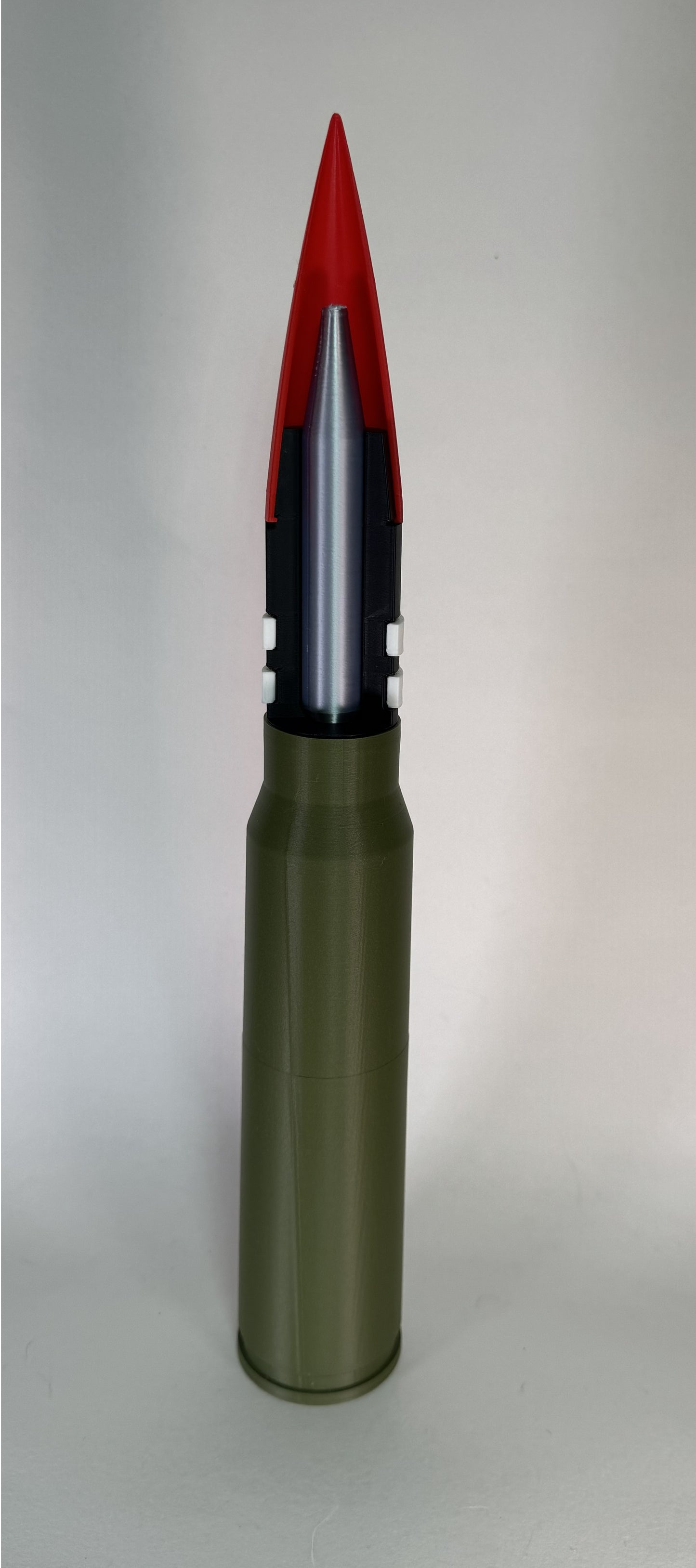 30mm API Cross-Section — 1:1 Scale 3D-Printed Inert Replica (Exposed Penetrator)