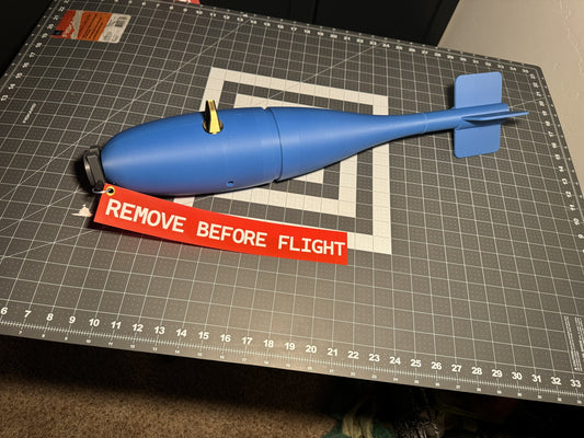 BDU-33 — Full-Size 3D-Printed Inert Replica (Functional C-Block + Printed Streamer)